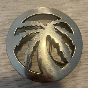 Palm Tree Buff Shine Novelty Belt Buckle